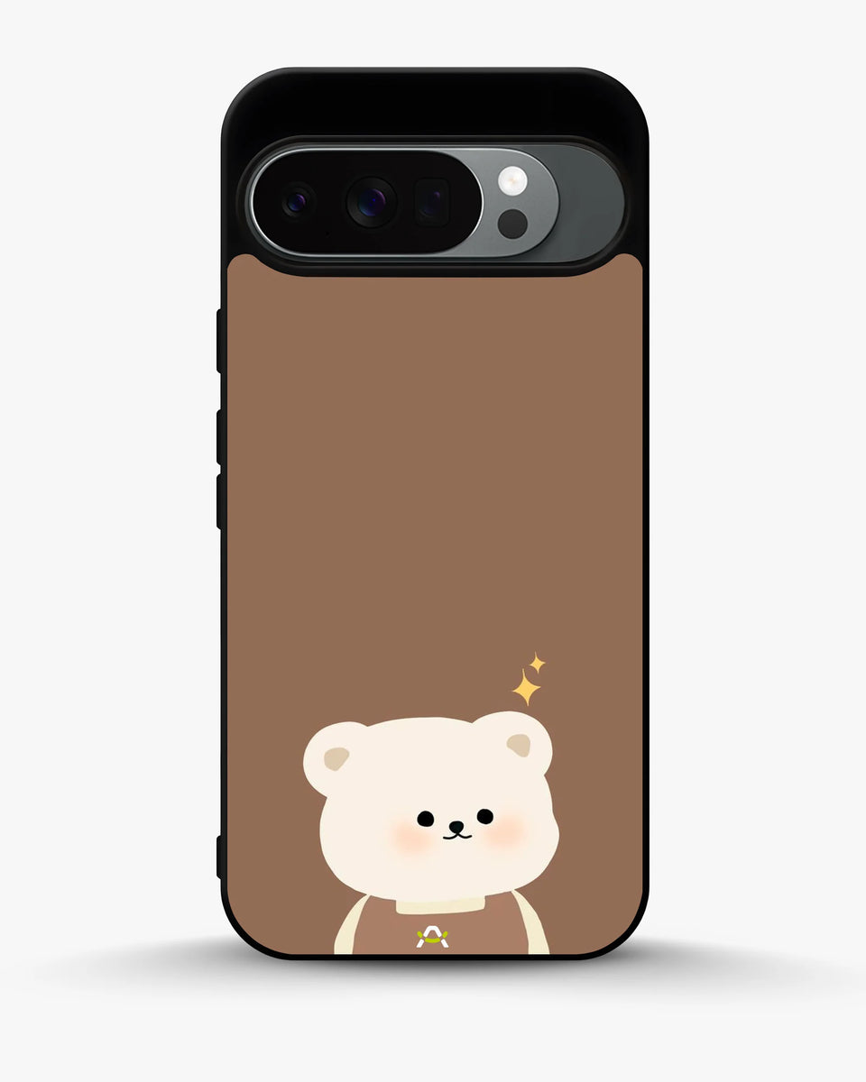 Creslia cartoon bear brown phone case - cartoon bear brown phone case google pixel 10 pro