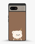 Creslia cartoon bear brown phone case - cartoon bear brown phone case google pixel 8