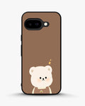 Creslia cartoon bear brown phone case - cartoon bear brown phone case google pixel 9a