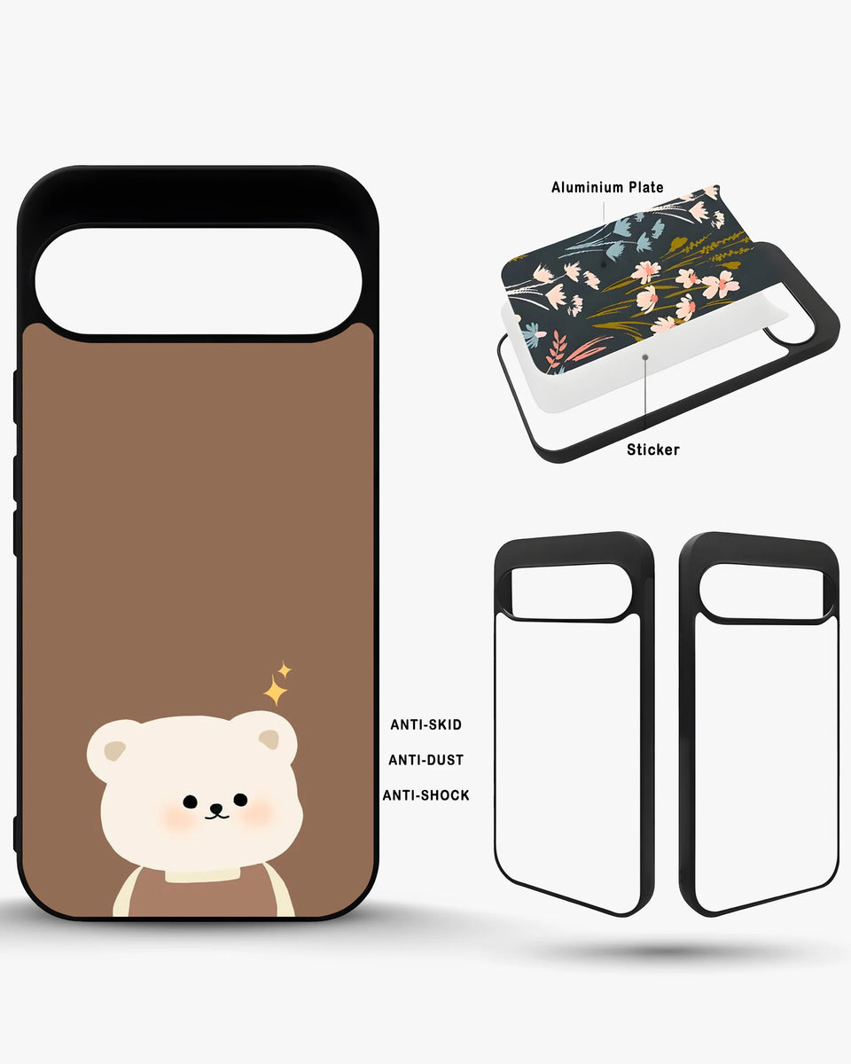 Creslia cartoon bear brown phone case general construction specs - cartoon bear brown phone case google pixel general specs 1