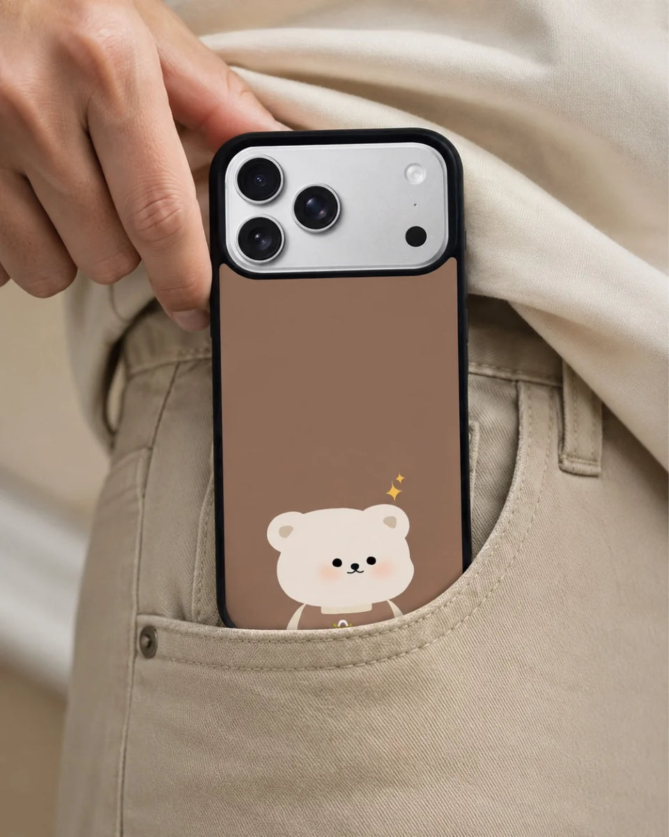 Creslia cartoon bear brown phone case general construction specs - cartoon bear brown phone case google pixel general specs 3