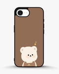 Creslia cartoon bear brown phone case - cartoon bear brown phone case iphone 16e
