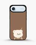 Creslia cartoon bear brown phone case - cartoon bear brown phone case iphone 17 air