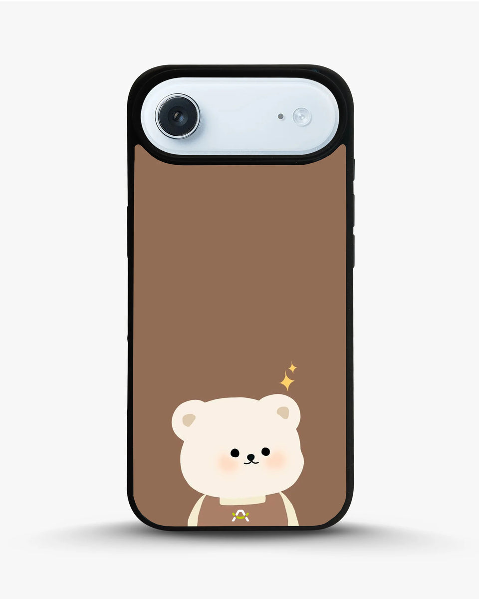Creslia cartoon bear brown phone case - cartoon bear brown phone case iphone 17 air