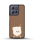 Creslia cartoon bear brown phone case - cartoon bear brown phone case moto g 2025