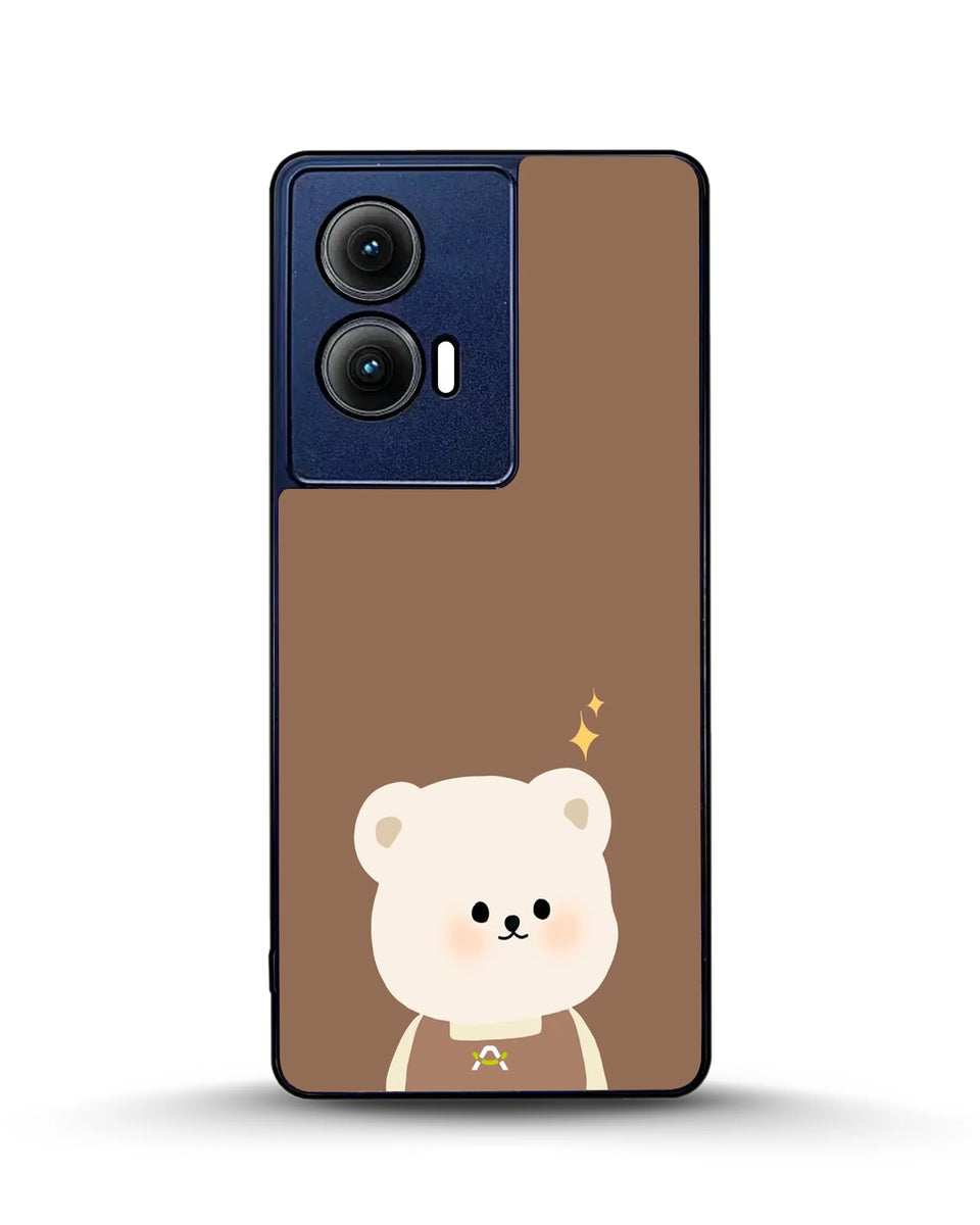 Creslia cartoon bear brown phone case - cartoon bear brown phone case motorola edge 2024