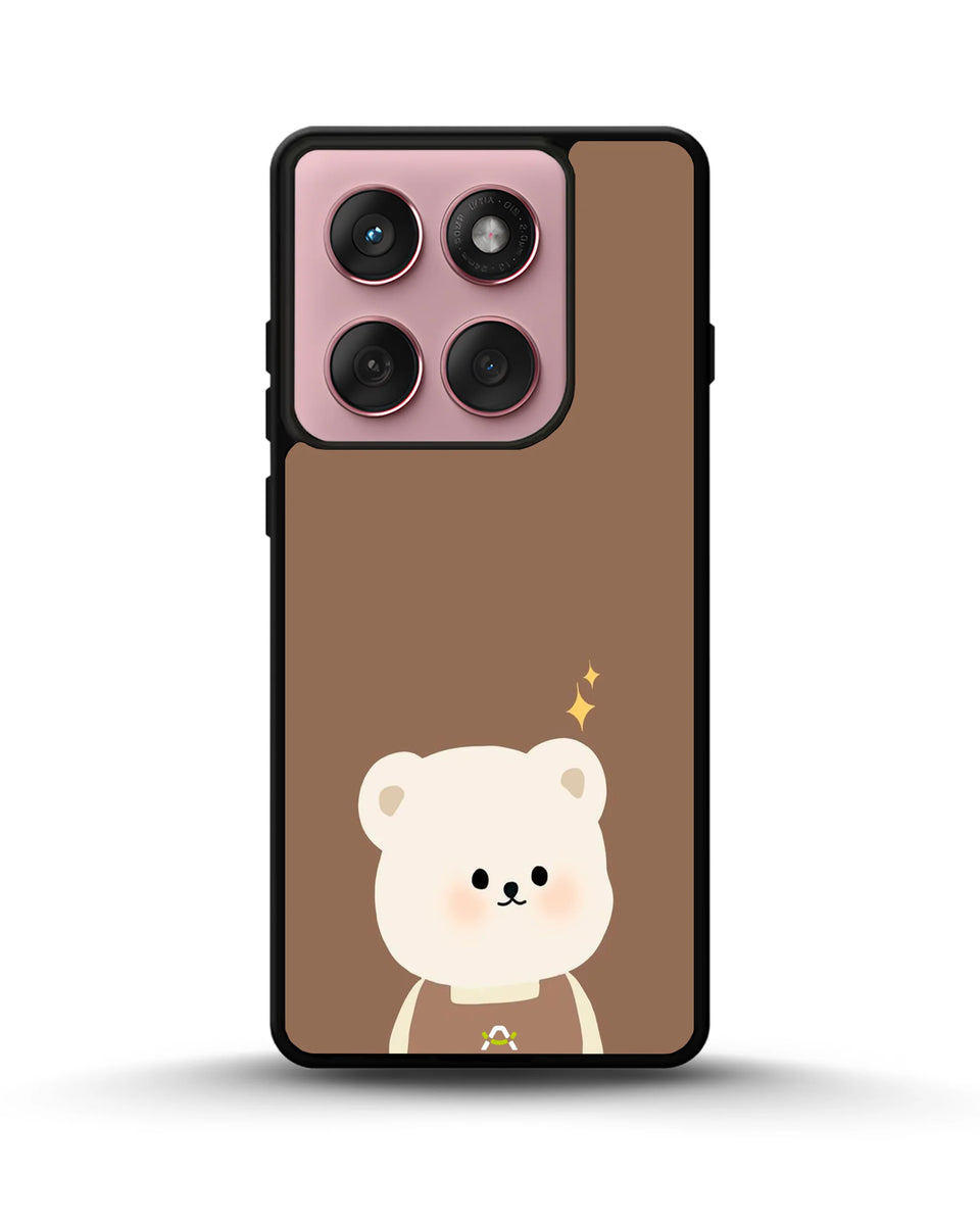 Creslia cartoon bear brown phone case - cartoon bear brown phone case motorola edge 2025