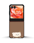 Creslia cartoon bear brown phone case - cartoon bear brown phone case motorola razr 2025