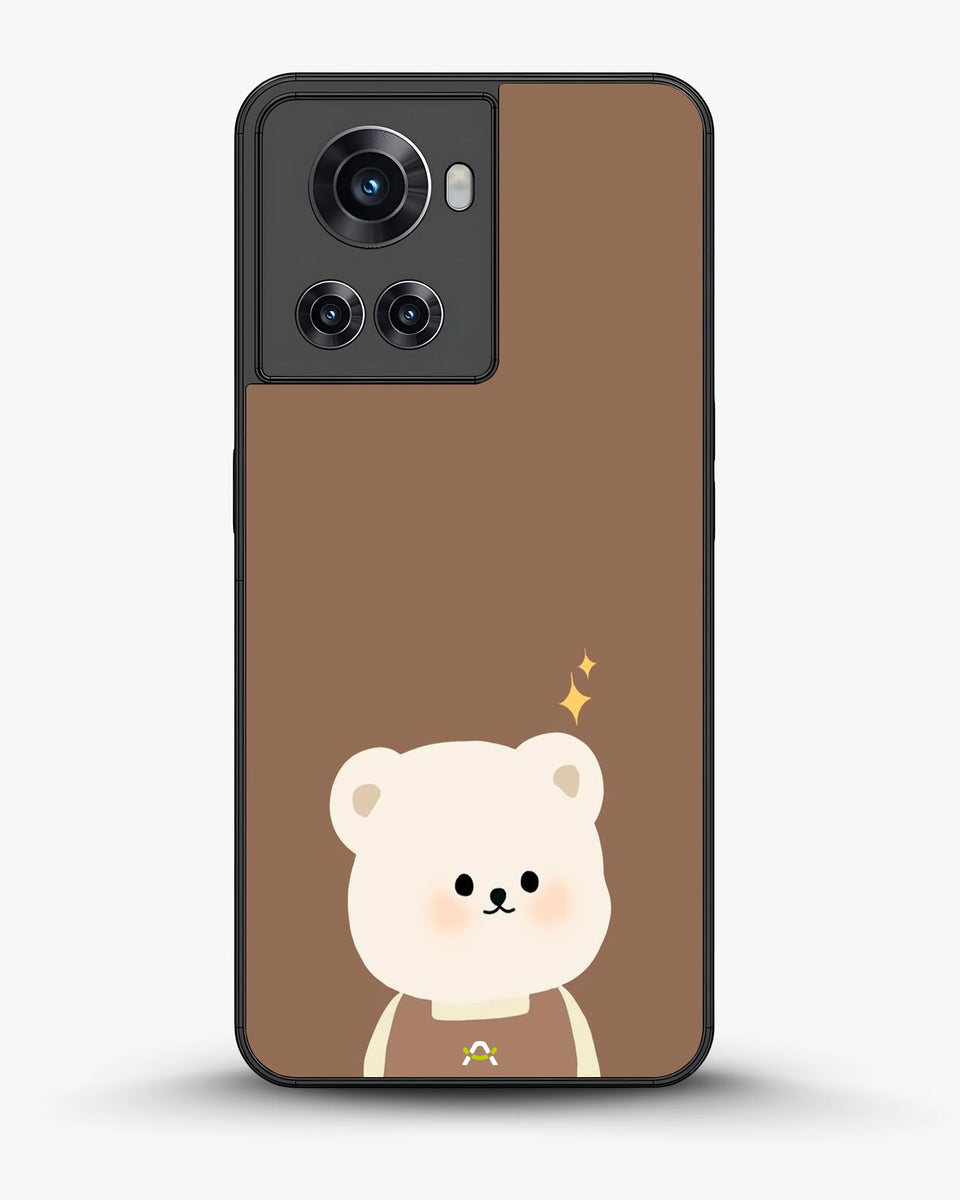 Creslia cartoon bear brown phone case - cartoon bear brown phone case oneplus 10r