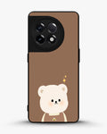 Creslia cartoon bear brown phone case - cartoon bear brown phone case oneplus 11r