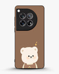 Creslia cartoon bear brown phone case - cartoon bear brown phone case oneplus 12r