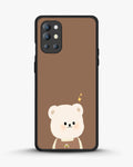 Creslia cartoon bear brown phone case - cartoon bear brown phone case oneplus 9r