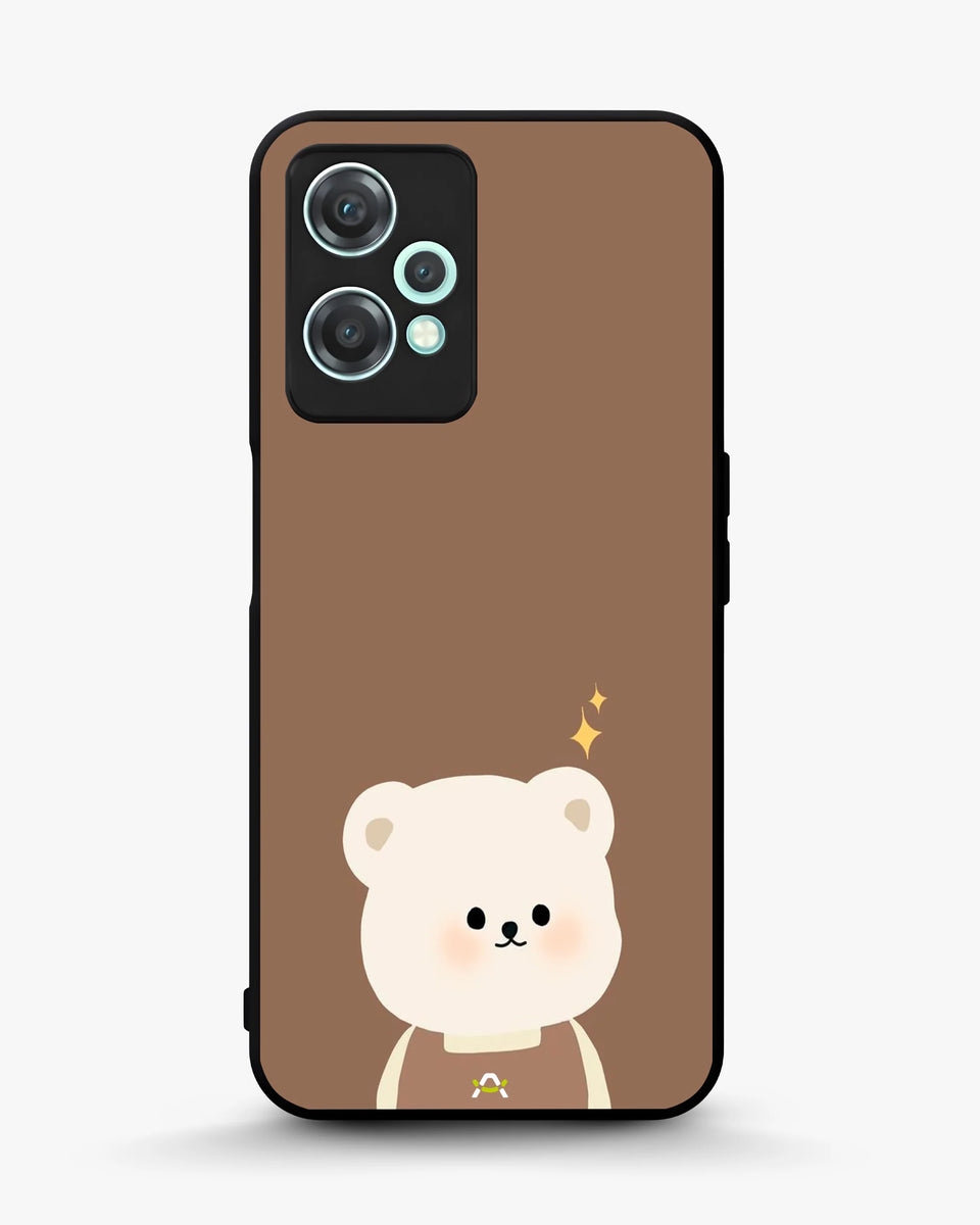 Creslia cartoon bear brown phone case - cartoon bear brown phone case oneplus nord ce2 lite