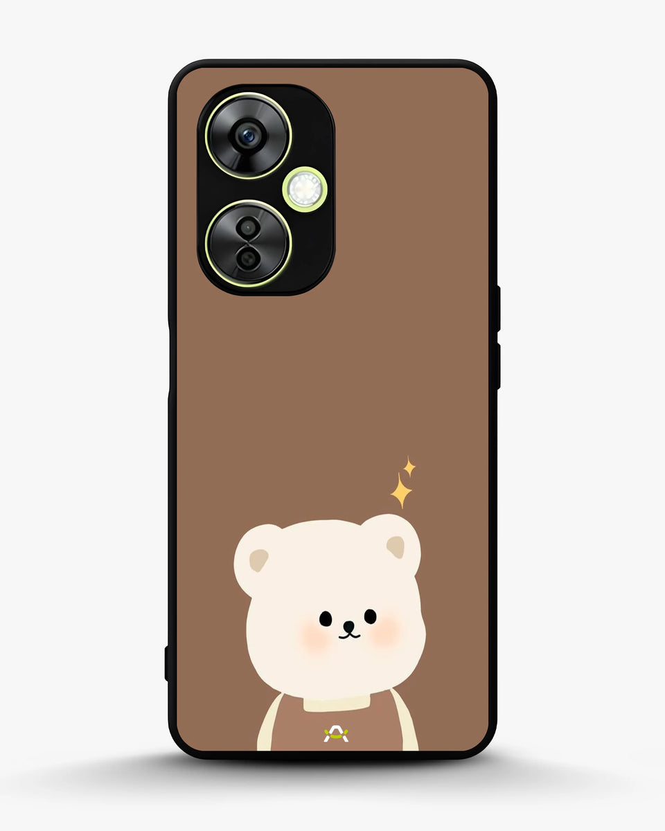 Creslia cartoon bear brown phone case - cartoon bear brown phone case oneplus nord ce3 lite