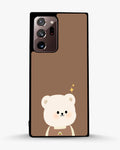 Creslia cartoon bear brown phone case - cartoon bear brown phone case samsung galaxy note 20 ultra