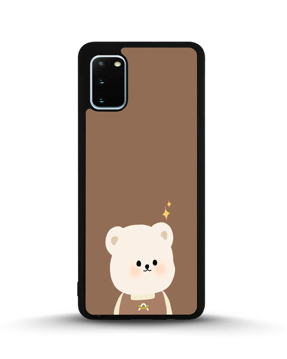 Creslia cartoon bear brown phone case - cartoon bear brown phone case samsung galaxy s20 fe