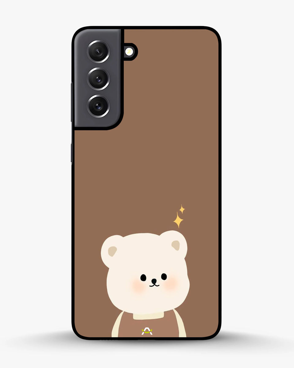 Creslia cartoon bear brown phone case - cartoon bear brown phone case samsung galaxy s22 plus