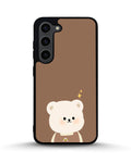 Creslia cartoon bear brown phone case - cartoon bear brown phone case samsung galaxy s23