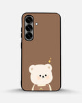 Creslia cartoon bear brown phone case - cartoon bear brown phone case samsung galaxy s25