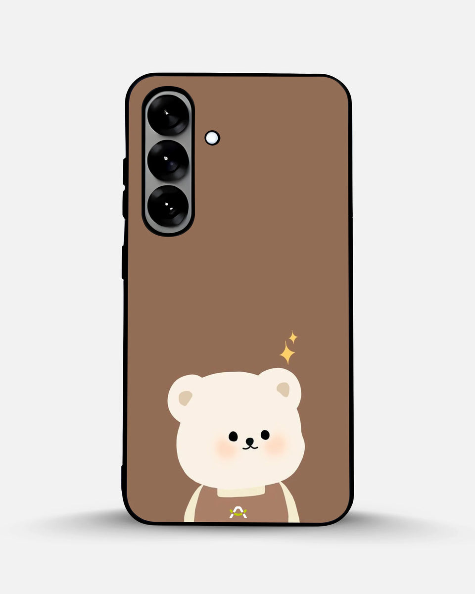 Creslia cartoon bear brown phone case - cartoon bear brown phone case samsung galaxy s25