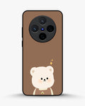 Creslia cartoon bear brown phone case - cartoon bear brown phone case vivo x200