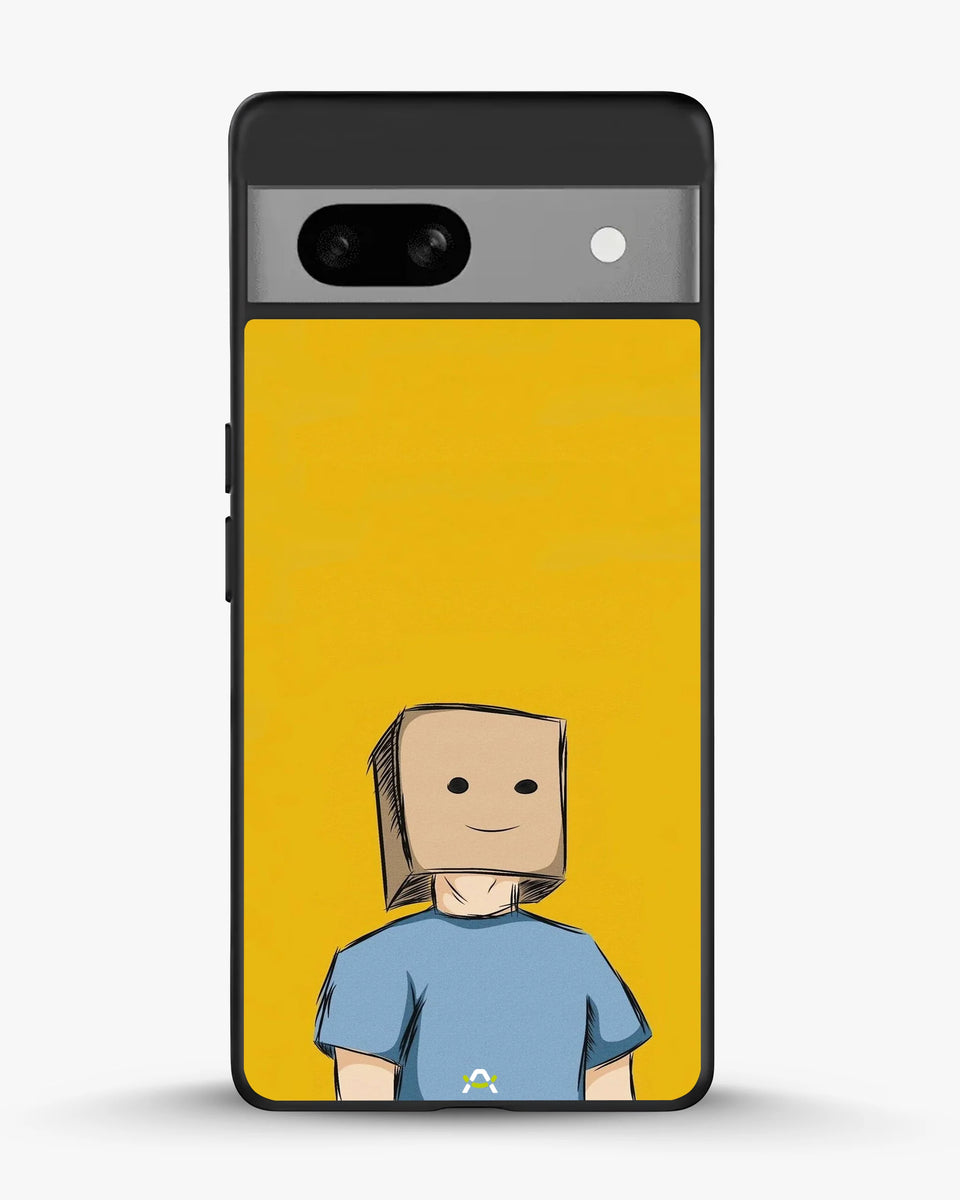 Creslia cartoon box person phone case - cartoon box person phone case google pixel 7a