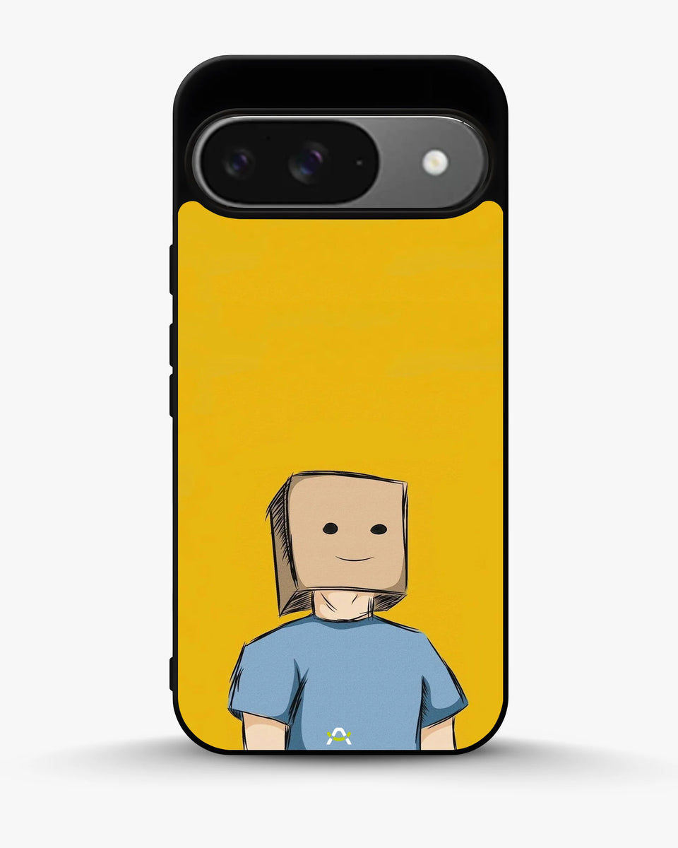 Creslia cartoon box person phone case - cartoon box person phone case google pixel 9