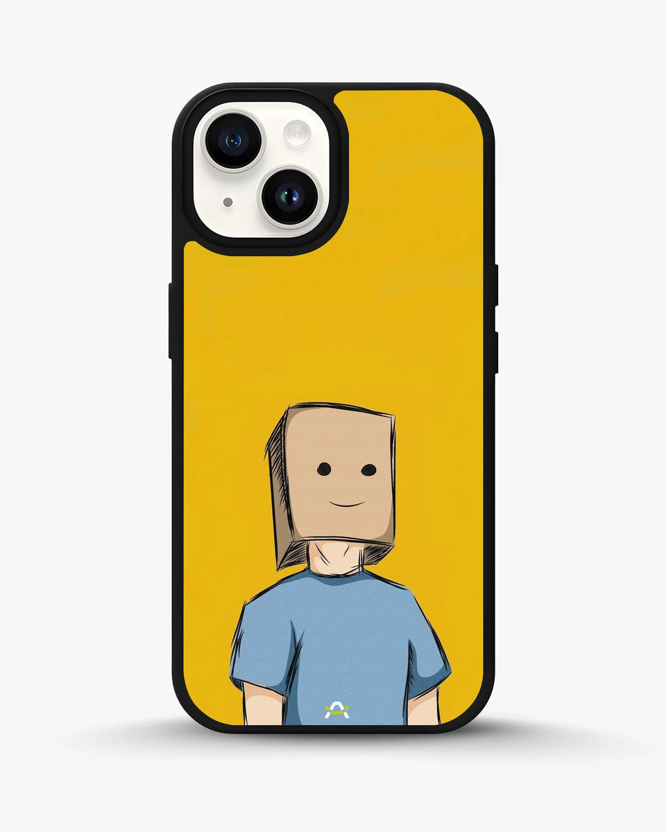 Creslia cartoon box person phone case - cartoon box person phone case iphone 15 plus