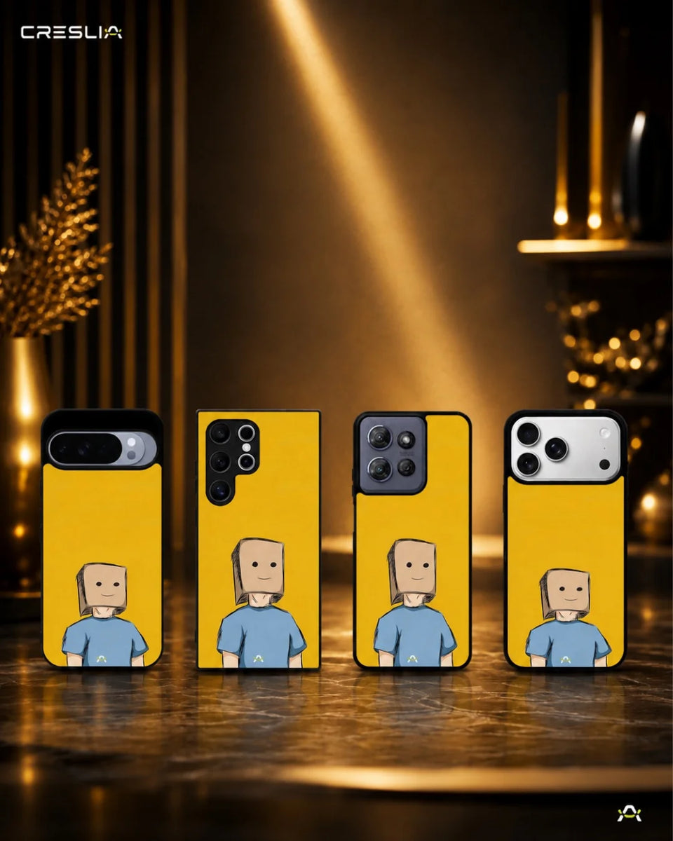 Creslia cartoon box person phone case - cartoon box person phone case mobile banner