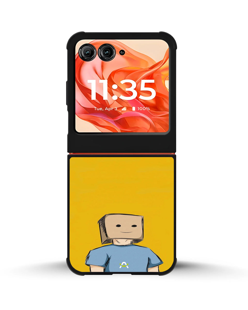 Creslia cartoon box person phone case - cartoon box person phone case motorola razr 2025