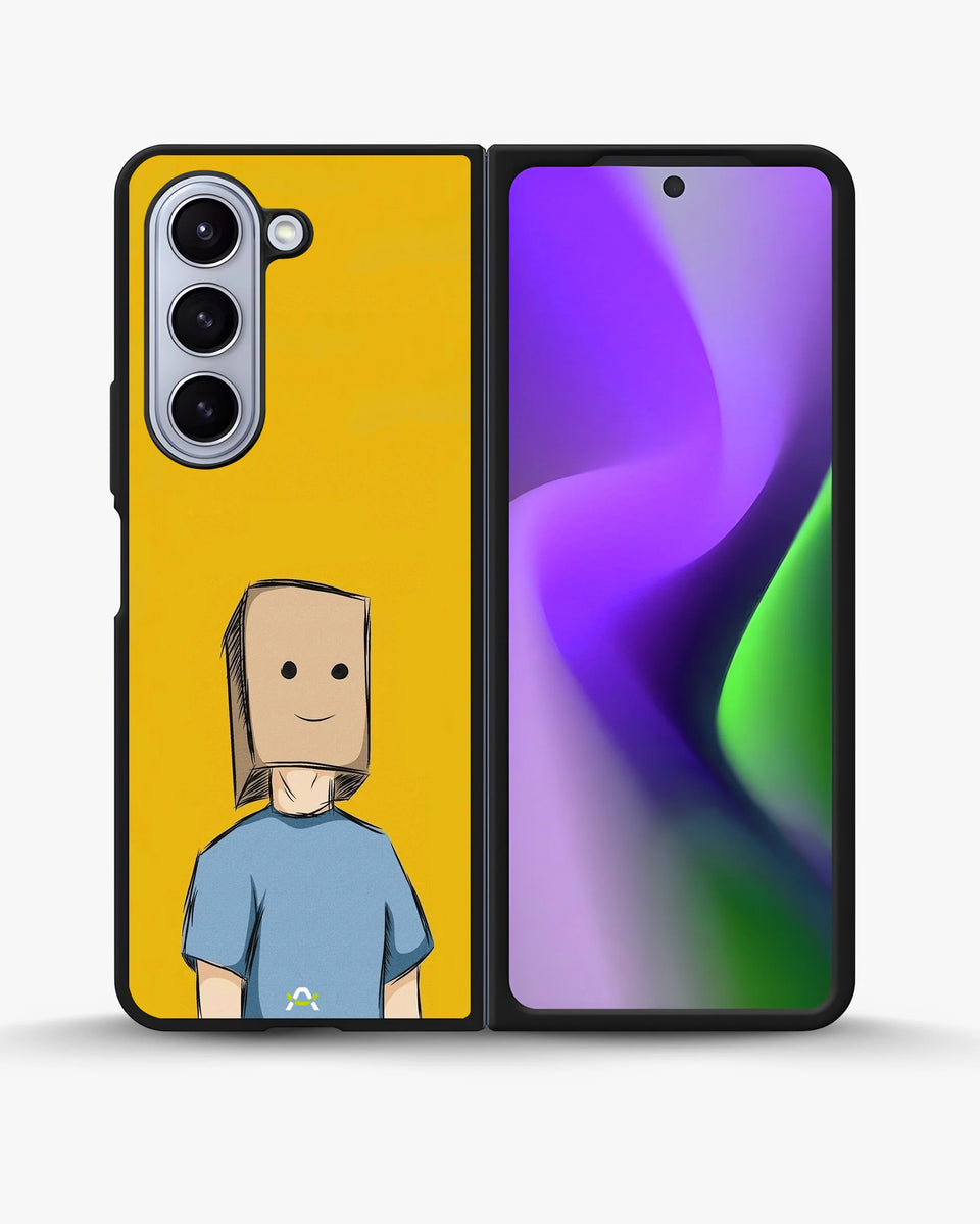 Creslia cartoon box person phone case - cartoon box person phone case samsung galaxy z fold 5