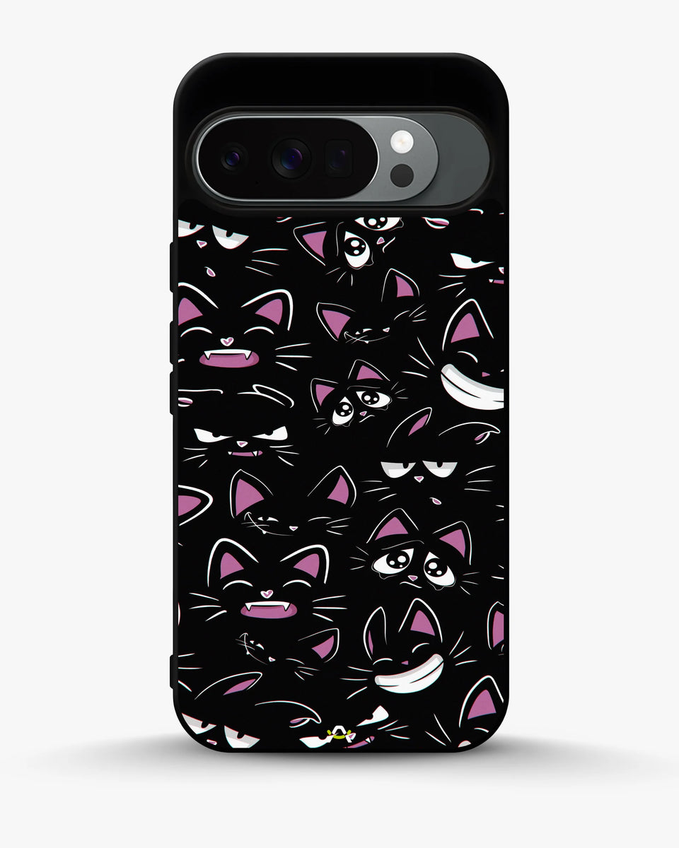 Creslia cartoon cat faces phone case - cartoon cat faces phone case google pixel 10 pro