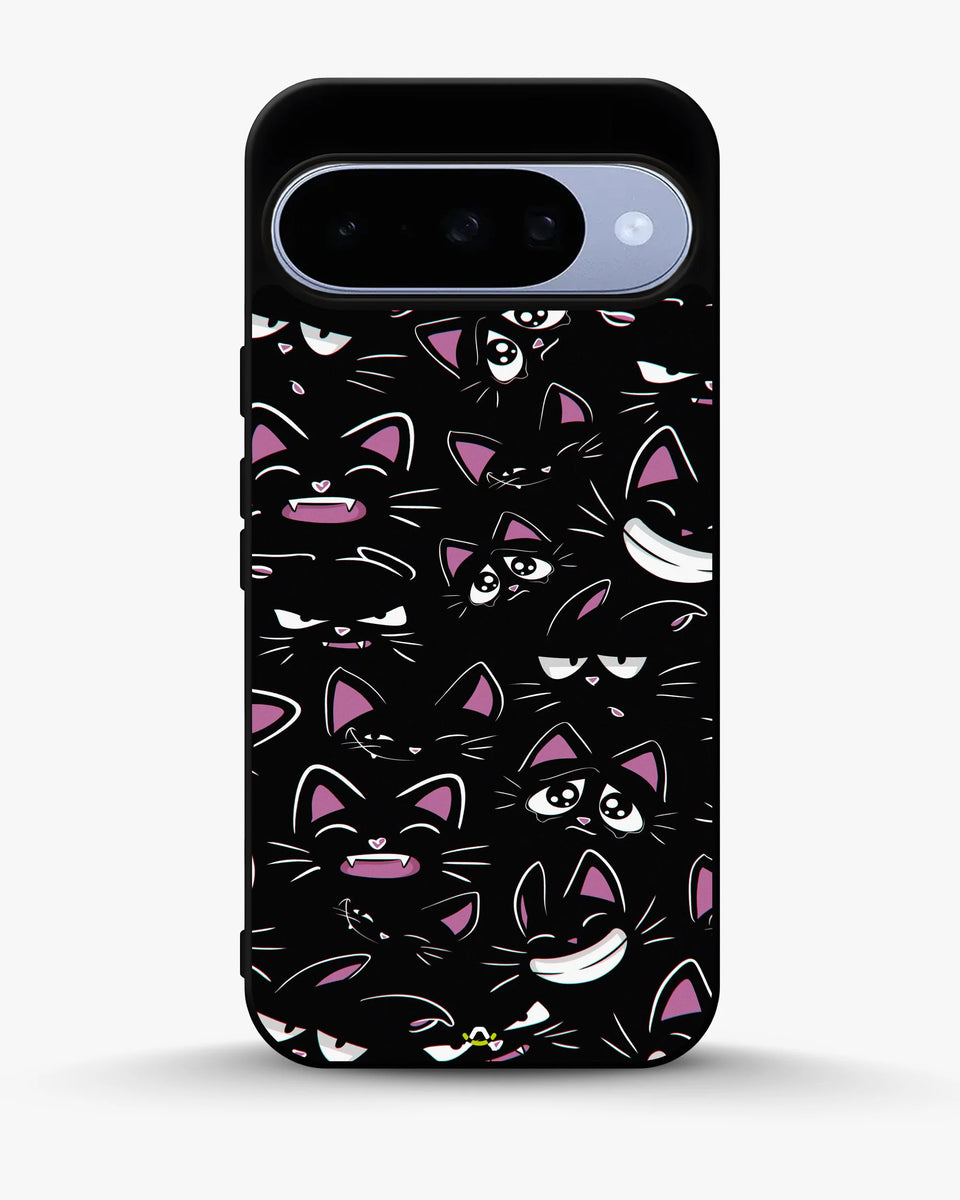 Creslia cartoon cat faces phone case - cartoon cat faces phone case google pixel 10