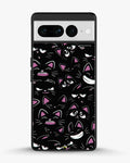 Creslia cartoon cat faces phone case - cartoon cat faces phone case google pixel 7 pro