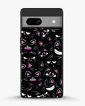 Creslia cartoon cat faces phone case - cartoon cat faces phone case google pixel 7a