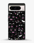 Creslia cartoon cat faces phone case - cartoon cat faces phone case google pixel 8 pro