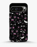 Creslia cartoon cat faces phone case - cartoon cat faces phone case google pixel 9 pro xl