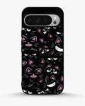 Creslia cartoon cat faces phone case - cartoon cat faces phone case google pixel 9 pro