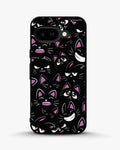 Creslia cartoon cat faces phone case - cartoon cat faces phone case google pixel 9a