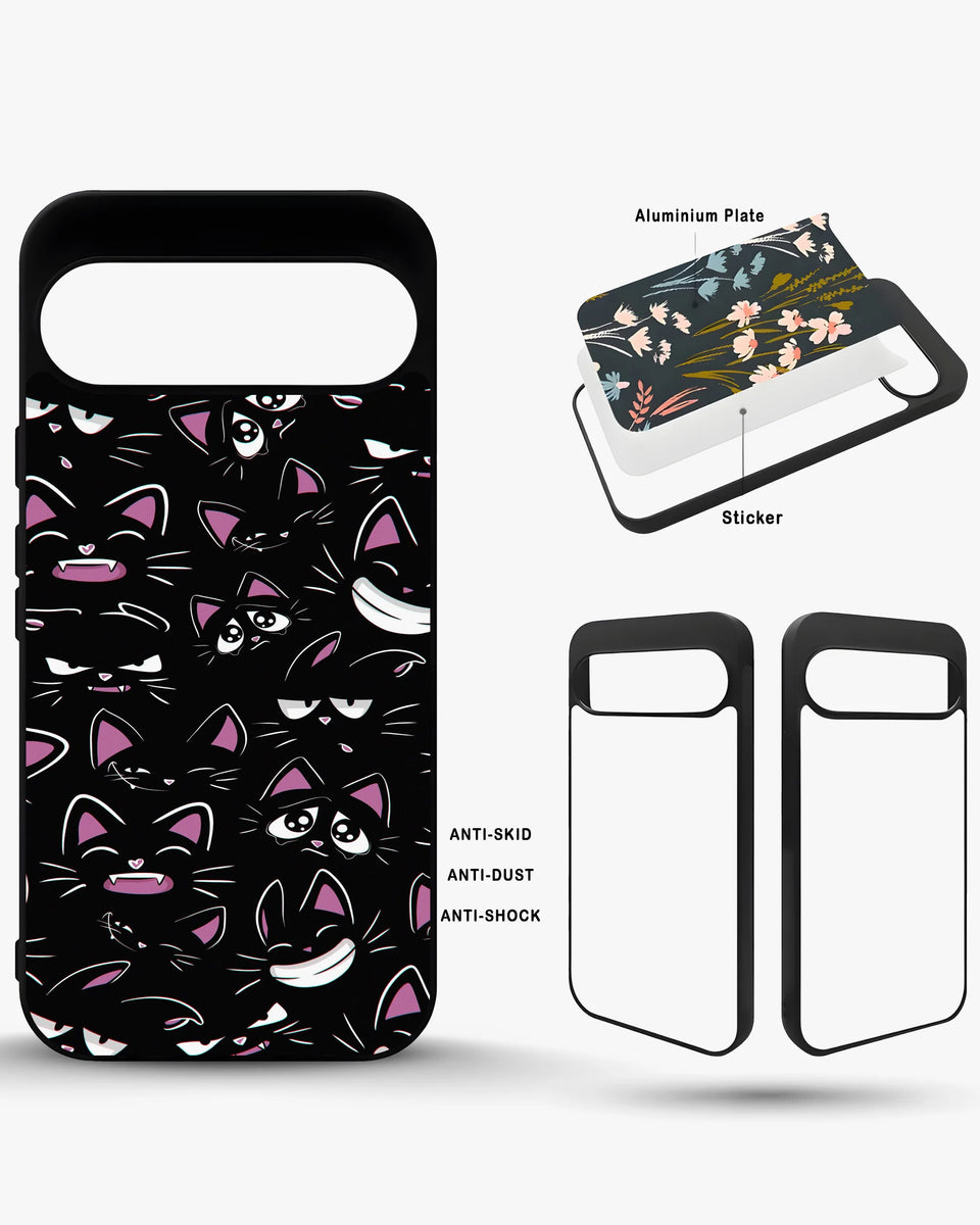 Creslia cartoon cat faces phone case general construction specs - cartoon cat faces phone case google pixel general specs 1