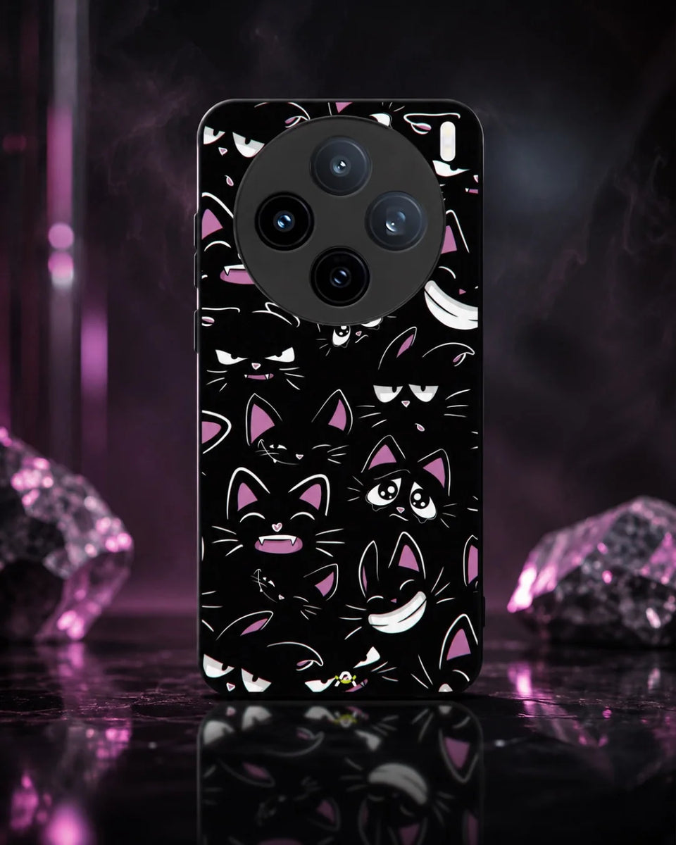 Creslia cartoon cat faces phone case general construction specs - cartoon cat faces phone case google pixel general specs 3