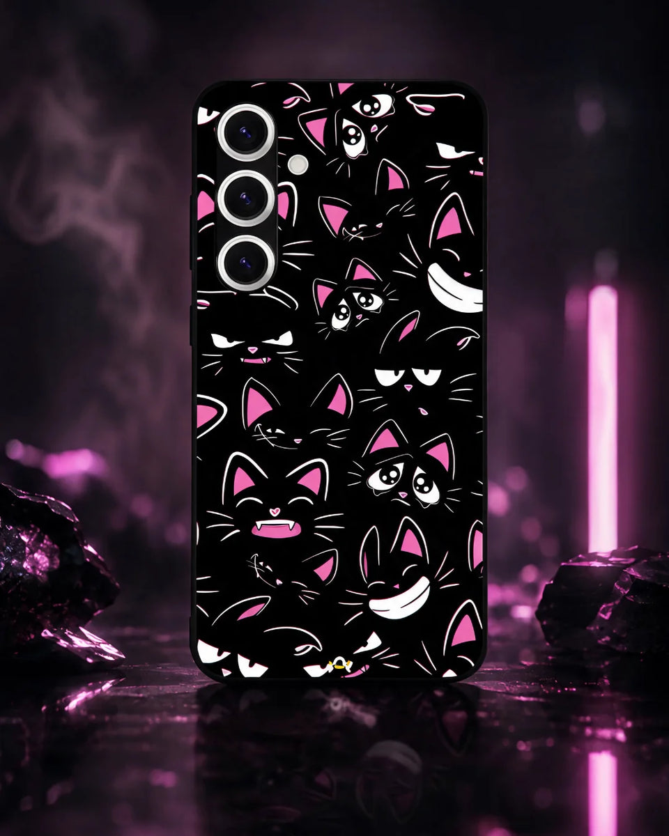 Creslia cartoon cat faces phone case general construction specs - cartoon cat faces phone case google pixel general specs 4