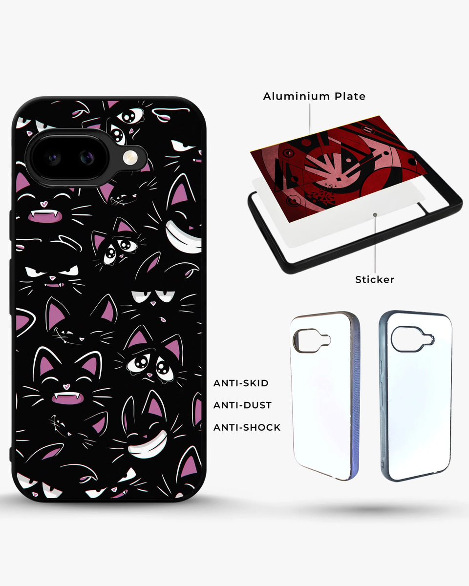 Creslia cartoon cat faces phone case general construction specs - cartoon cat faces phone case google pixel general specs