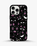 Creslia cartoon cat faces phone case - cartoon cat faces phone case iphone 12 pro max