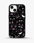 Creslia cartoon cat faces phone case - cartoon cat faces phone case iphone 14
