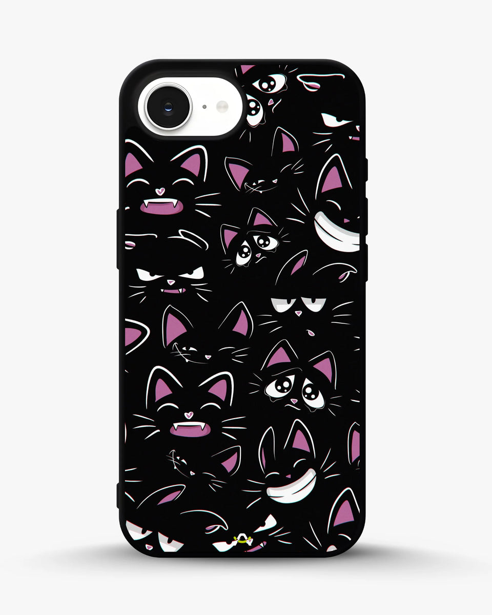 Creslia cartoon cat faces phone case - cartoon cat faces phone case iphone 16e