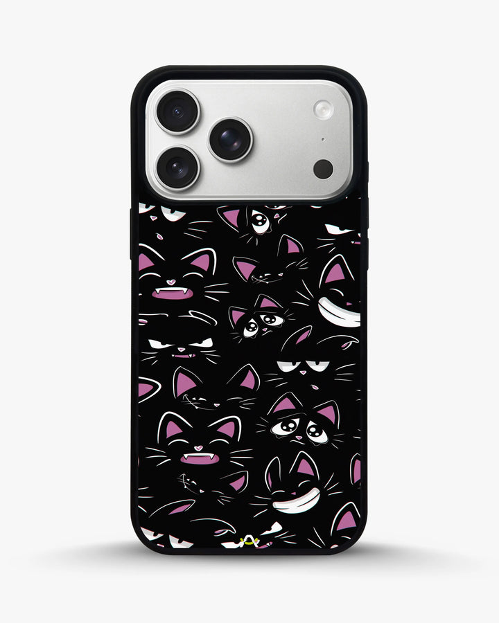 Creslia cartoon cat faces phone case - cartoon cat faces phone case iphone 17 pro max