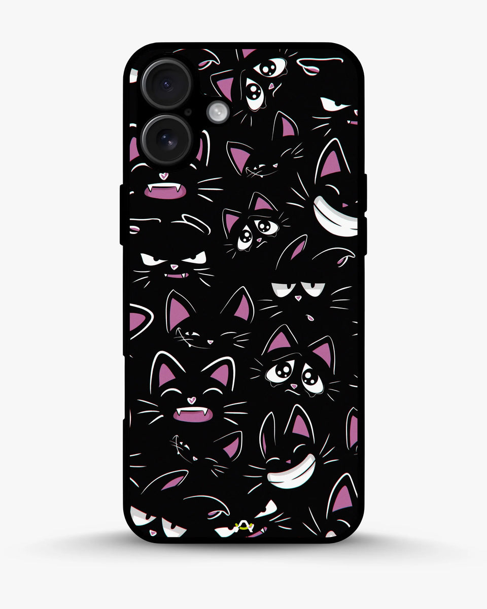 Creslia cartoon cat faces phone case - cartoon cat faces phone case iphone 17