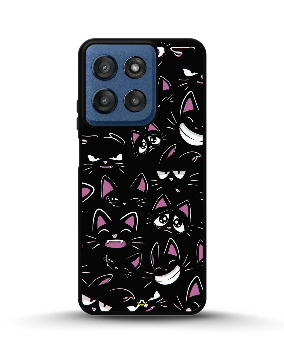 Creslia cartoon cat faces phone case - cartoon cat faces phone case moto g stylus 5g 2024