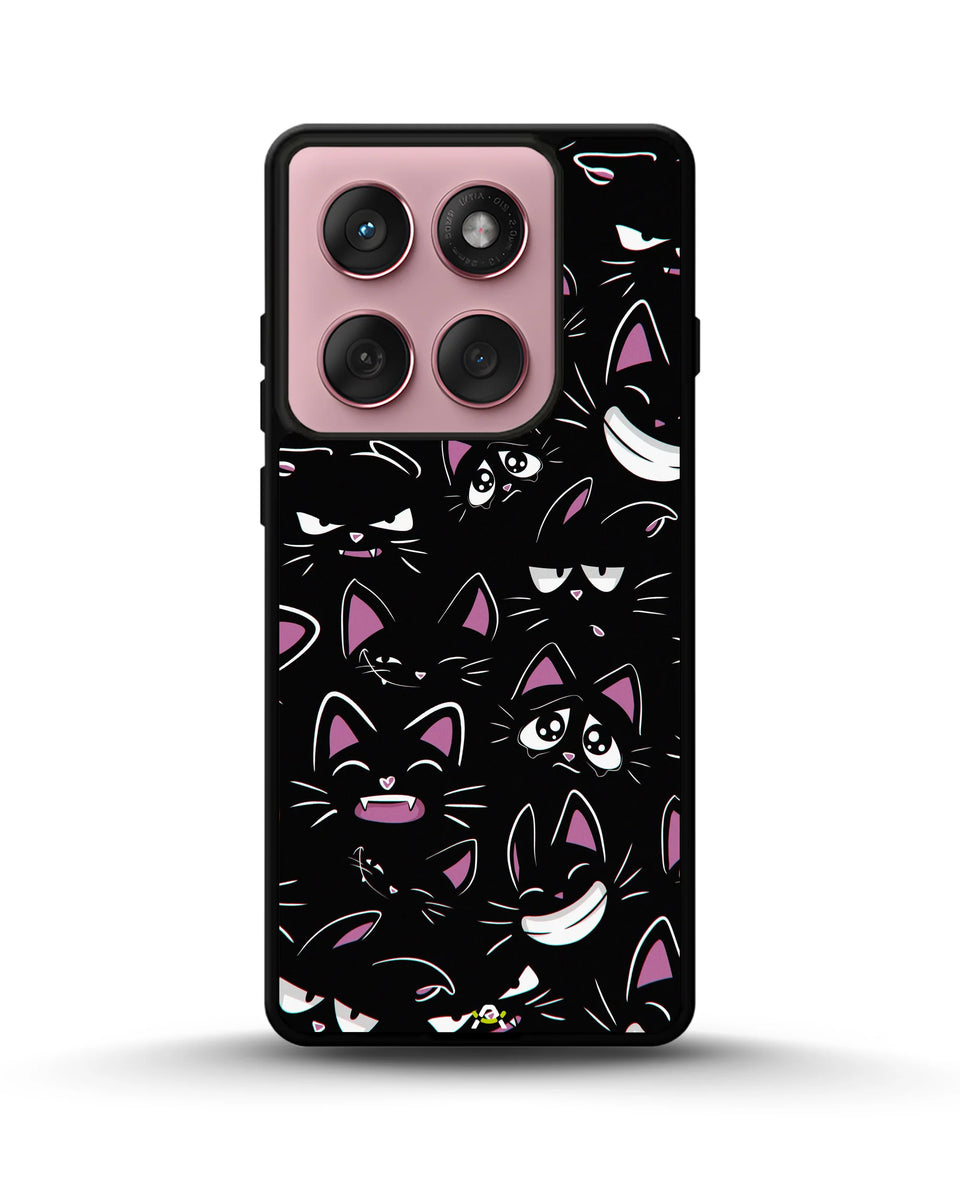 Creslia cartoon cat faces phone case - cartoon cat faces phone case motorola edge 2025